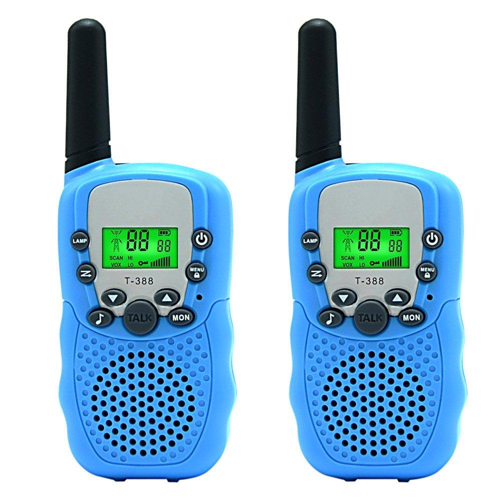 фото Набор 2-х портативных раций с двусторонней связью с жк-дисплеем детских, голубые gk0006b walkie talkie