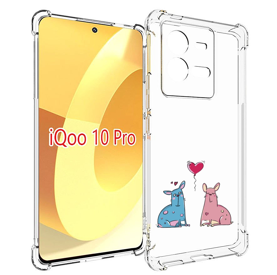 

Чехол MyPads Лама любовь для Vivo iQOO 10 Pro, Прозрачный, Tocco