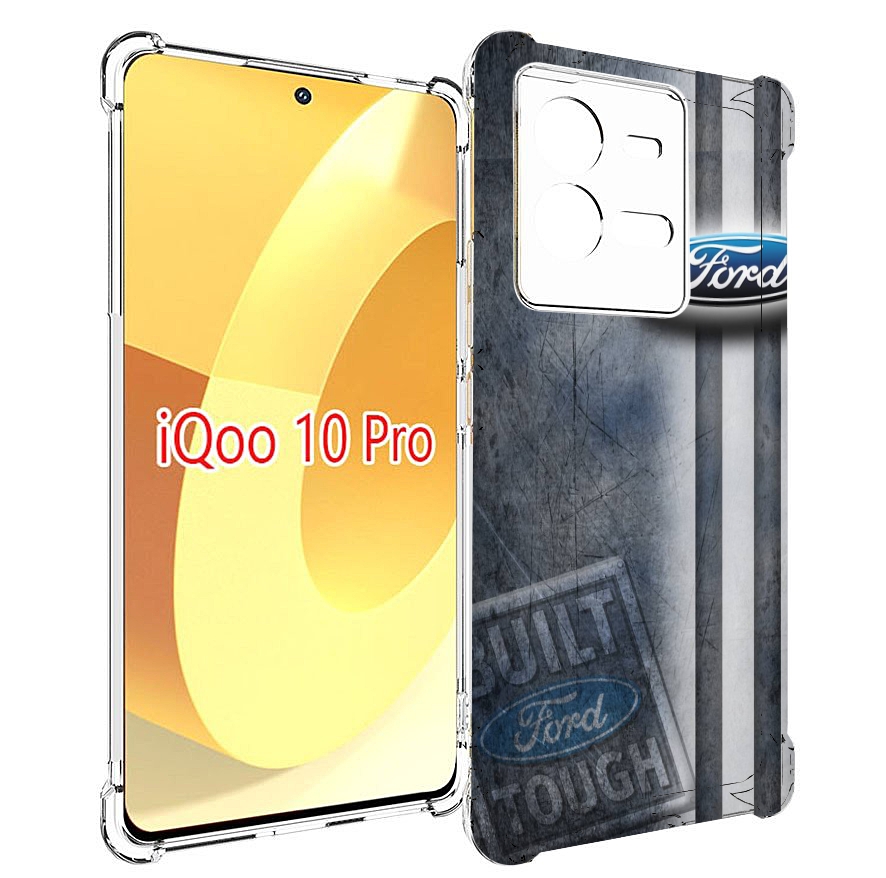

Чехол MyPads ford 2 для Vivo iQOO 10 Pro, Прозрачный, Tocco