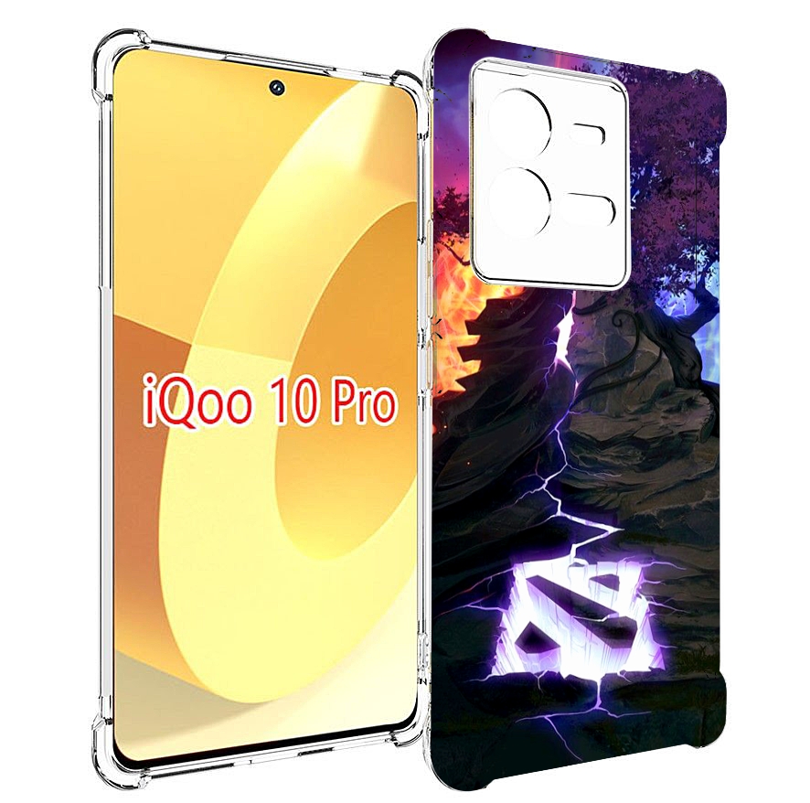 

Чехол MyPads dota 2 логотип для Vivo iQOO 10 Pro, Прозрачный, Tocco