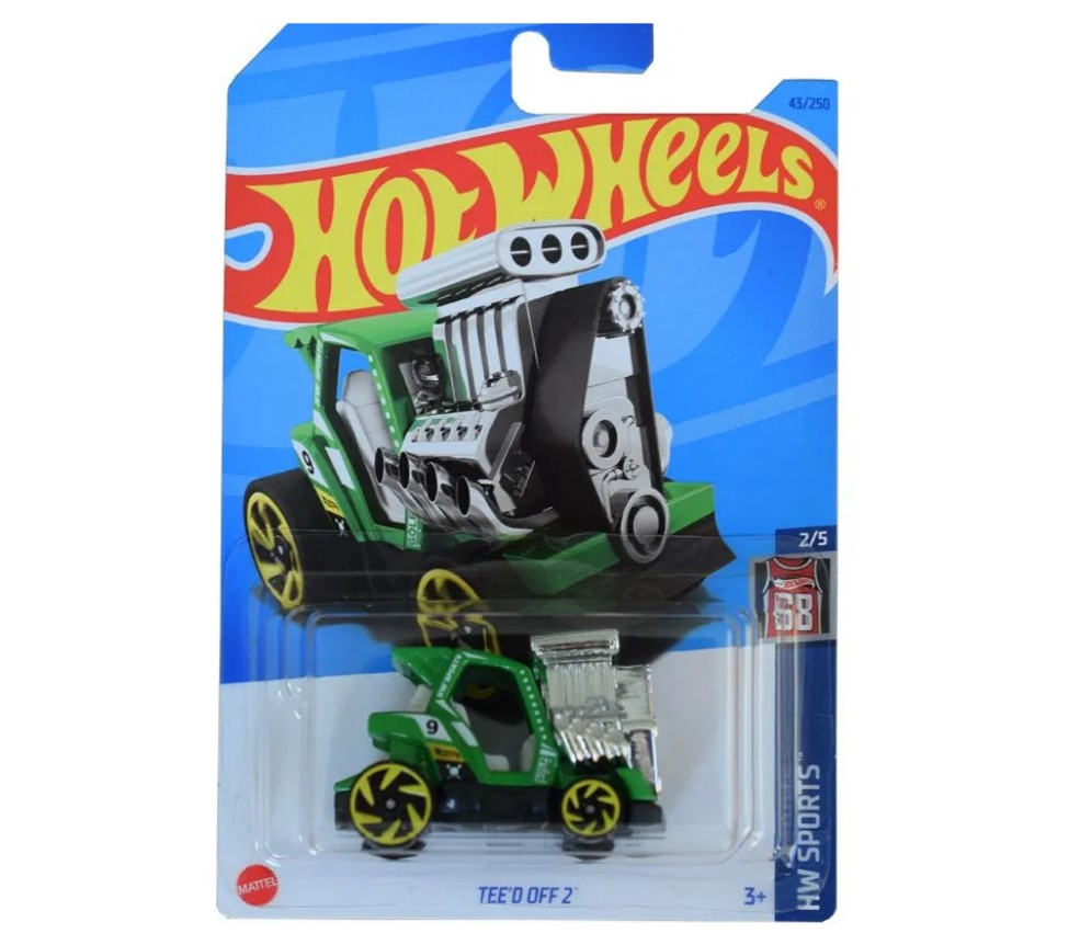 Машинка Hot Wheels базовой коллекции TEE`D OFF 2 зеленый 5785/HKH80
