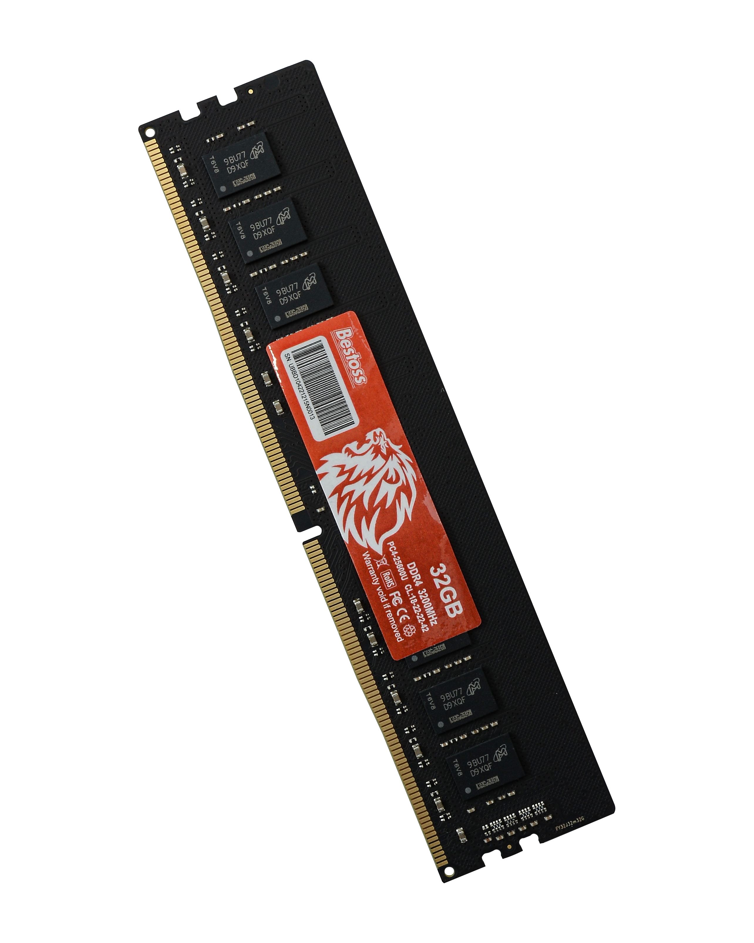 Оперативная память Bestoss DDR4 DIMM 3200MHz (DDR4DIMM3200MHz_32GB), DDR4 1x32Gb, 3200MHz