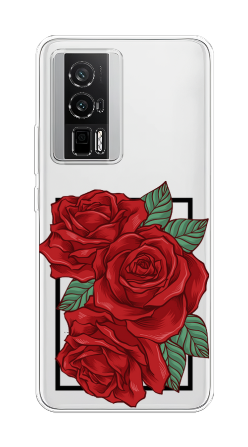 

Чехол на Redmi K60 "Три алые розы", Красный, 317450-2