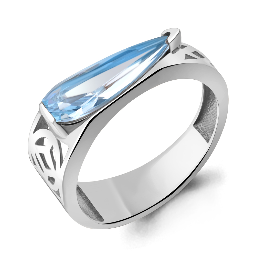 

Кольцо из серебра с топазом искусственным Aquamarine Aquamarine 6970092_925_р р, 6970092_925_р