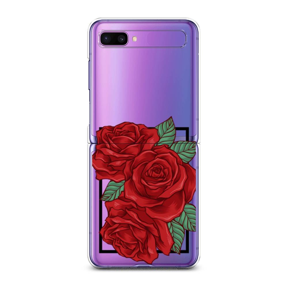 фото Чехол на samsung galaxy z flip 1 "три алые розы" case place