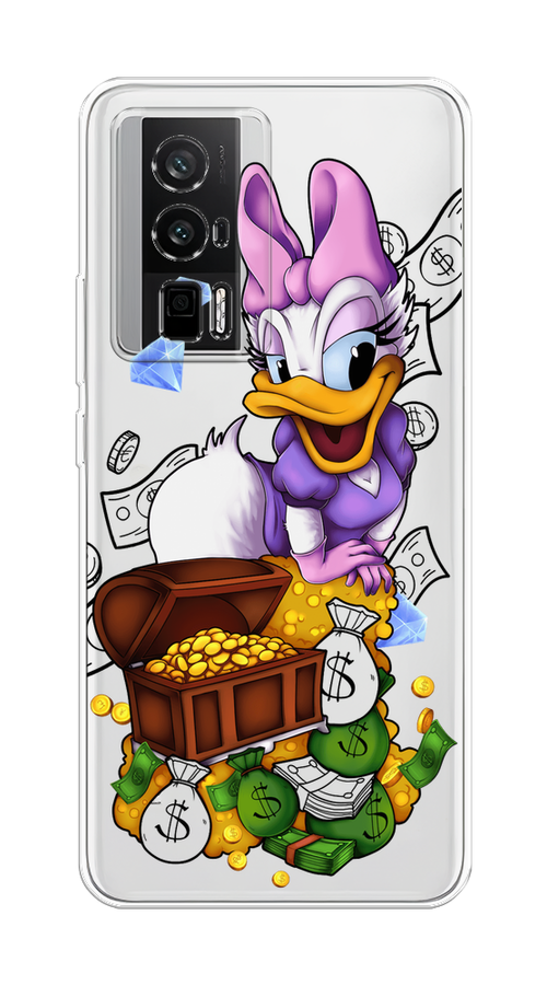 

Чехол на Redmi K60 "Rich Daisy Duck", Коричневый;белый;фиолетовый, 317450-6