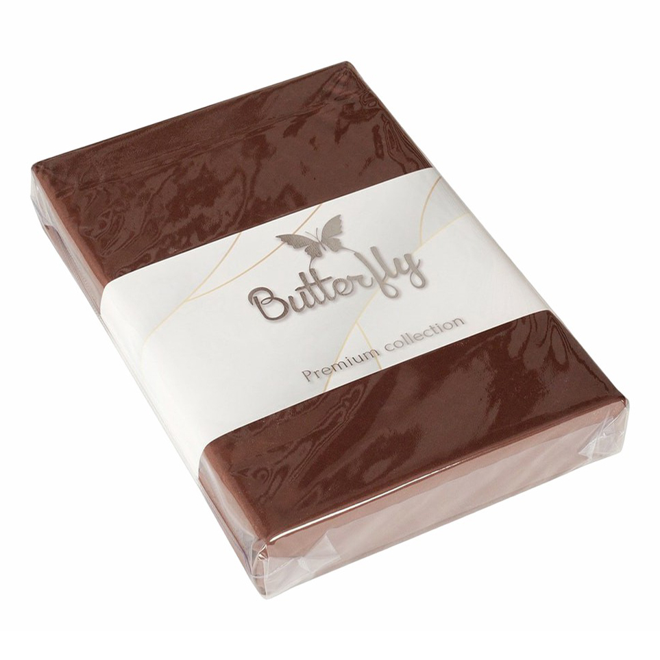 

Простыня Butterfly Premium Collection 180x200 см сатин шоколадная, Коричневый