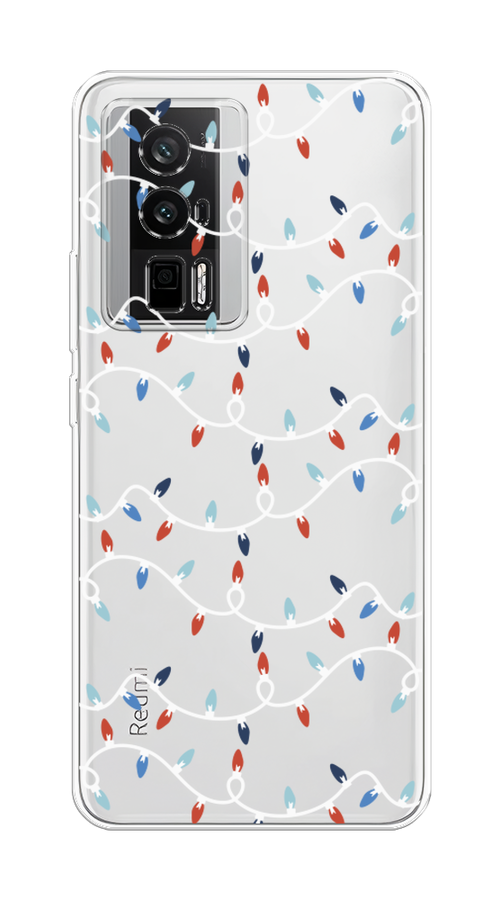 

Чехол на Redmi K60 "Разноцветная гирлянда", Белый;красный;синий, 317450-5