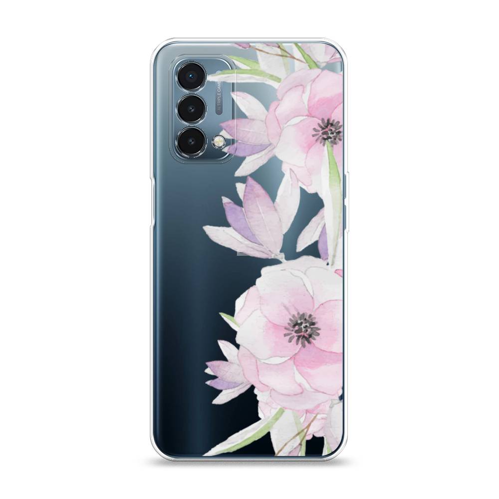 

Чехол Awog на OnePlus Nord N200 5G / ВанПлас Nord N200 5G "Нежные анемоны", Розовый;черный;фиолетовый, 152250-8