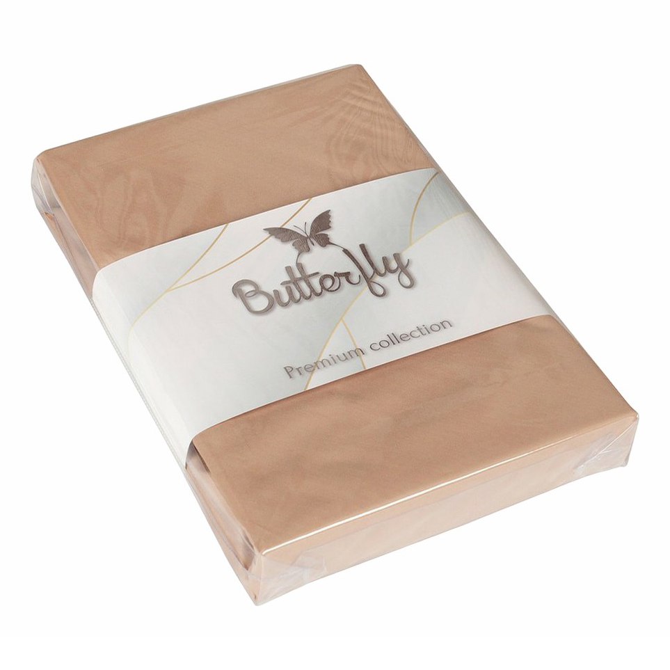 

Простыня Butterfly Premium Collection 180x200 см сатин сливочная