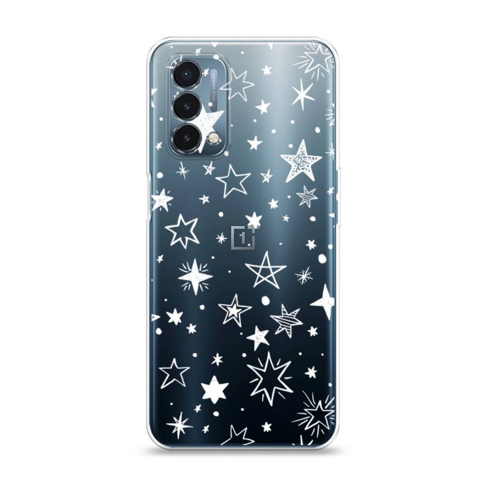 

Чехол Awog на OnePlus Nord N200 5G / ВанПлас Nord N200 5G "Звездочки графика белая", Прозрачный;белый, 152250-7