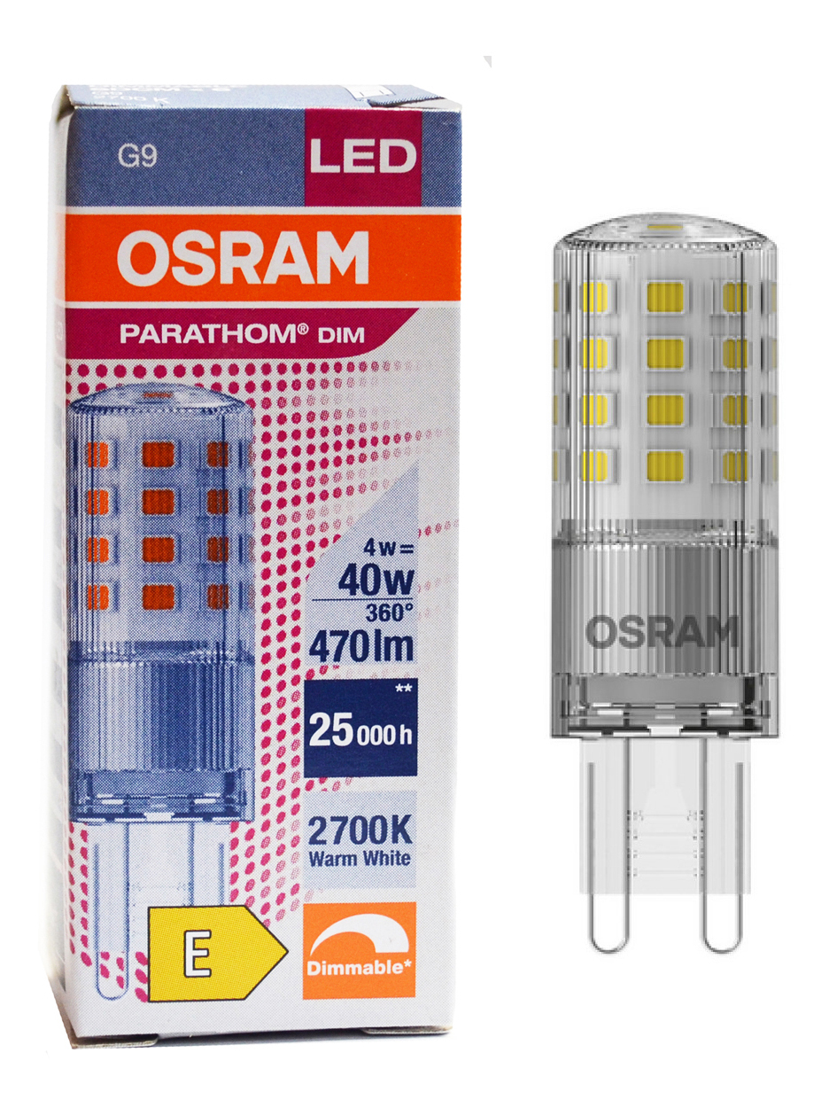

Лампочка светодиодная OSRAM Капсула G9 4Вт 220В 470Лм 2700К Теплый белый Диммируемая 1шт, Капсула G9 4Вт 220В 470Лм 2700К Диммируемая