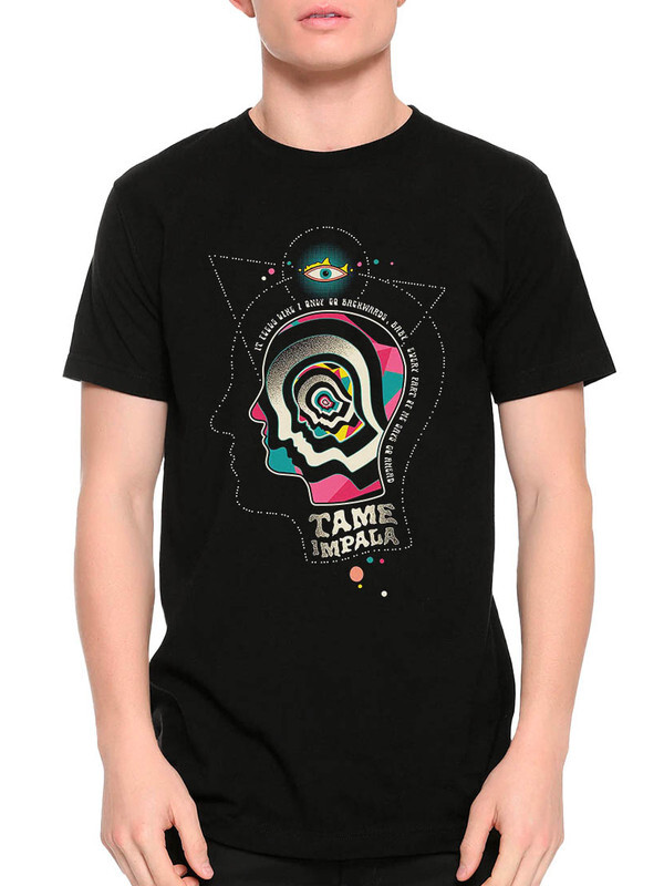 

Футболка мужская Design Heroes Tame Impala - Backwards черная L, Tame Impala - Backwards