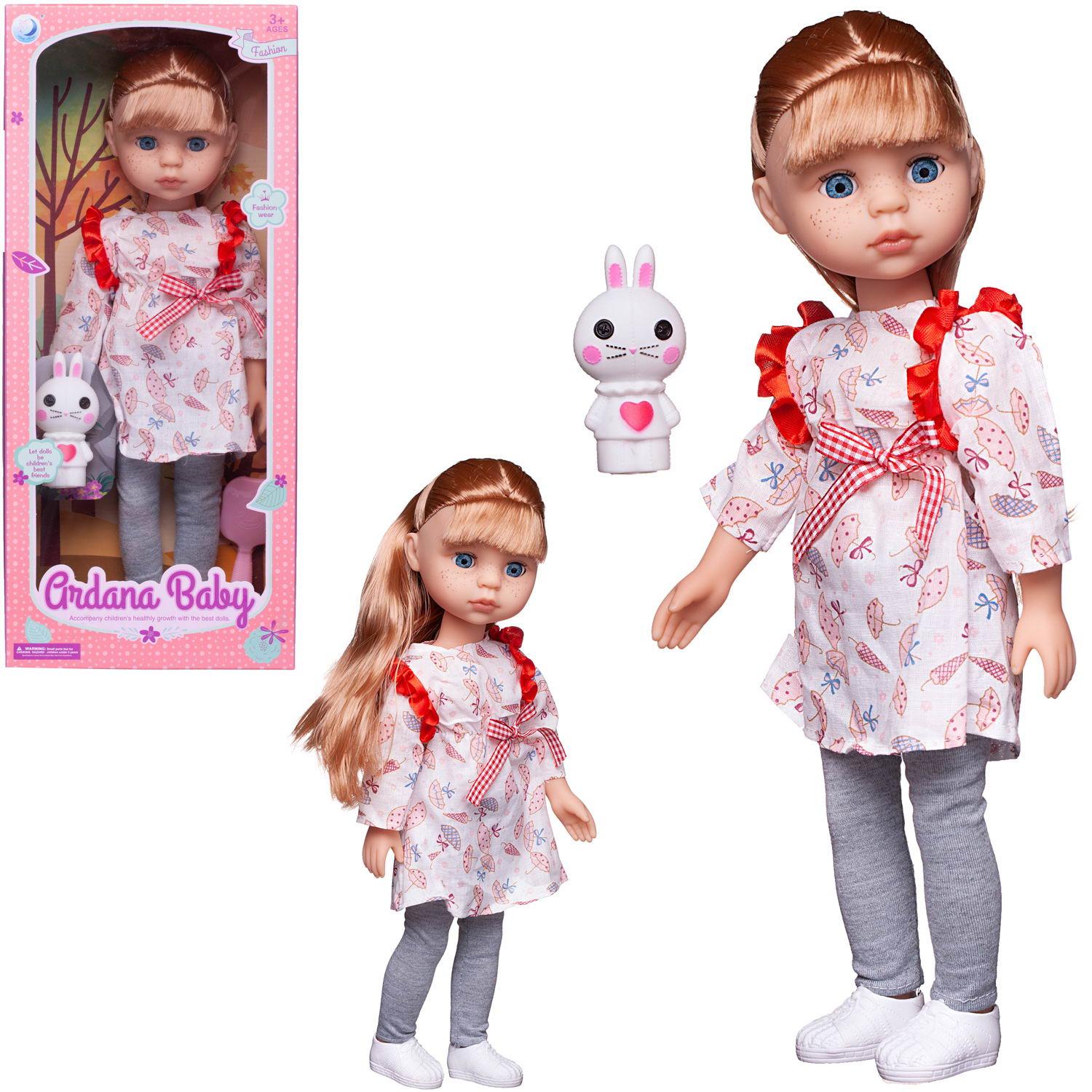 фото Кукла junfa ardana baby блондинка в светлом платье с кроликом 37,5 см junfa toys