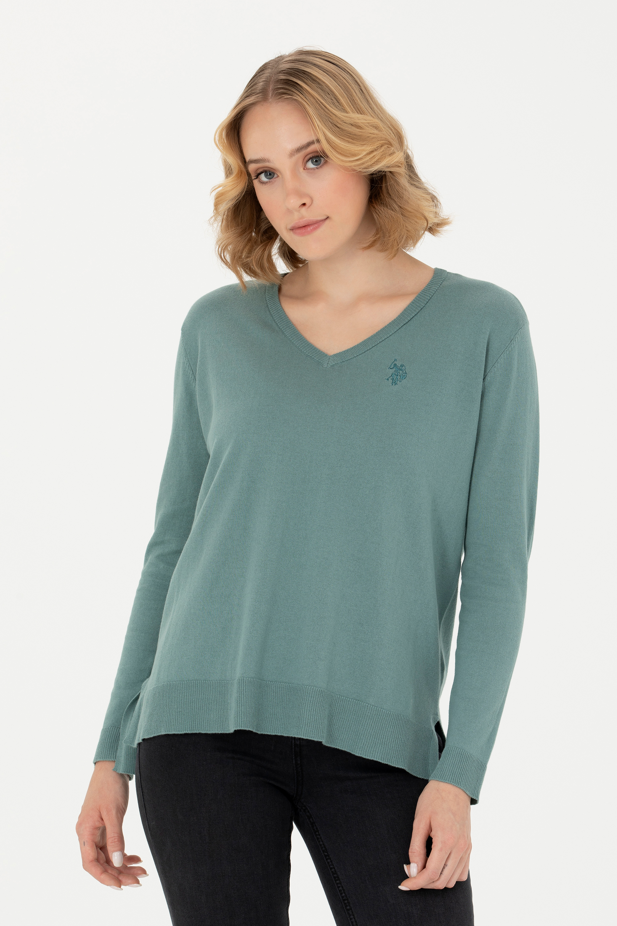 

Пуловер женский U.S. POLO Assn. G082SZ0TK0ORINAV-BSK23 бирюзовый L, G082SZ0TK0ORINAV-BSK23