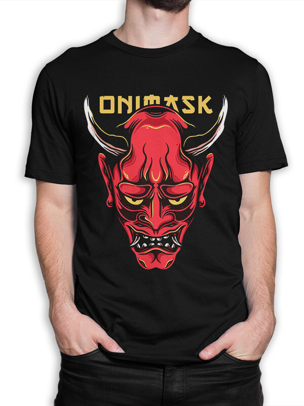 фото Футболка мужская design heroes маска демон они черная 3xl