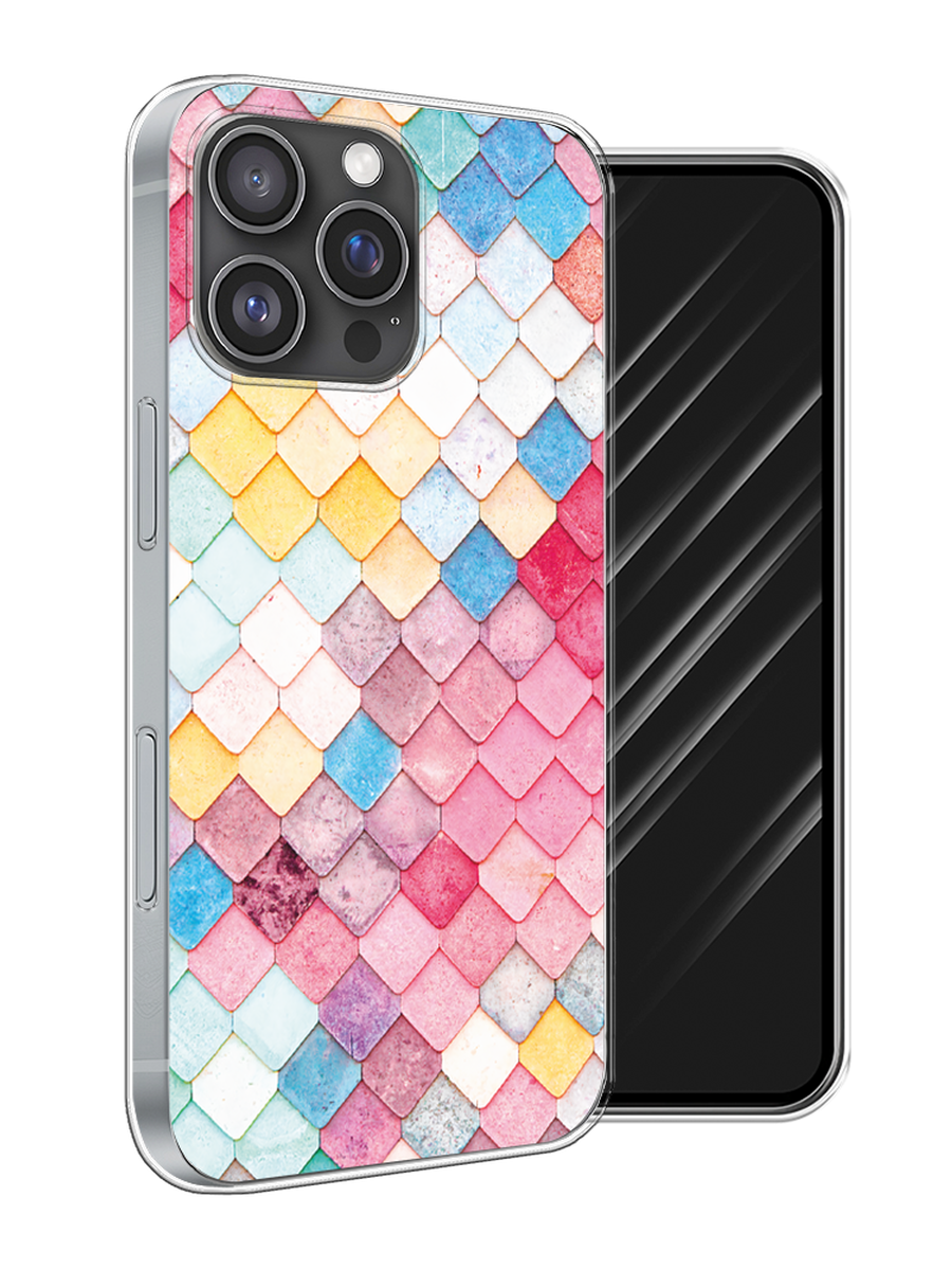 

Чехол Awog на Apple iPhone 16 Pro Max "Нежные ромбики", Красный, 16350-1
