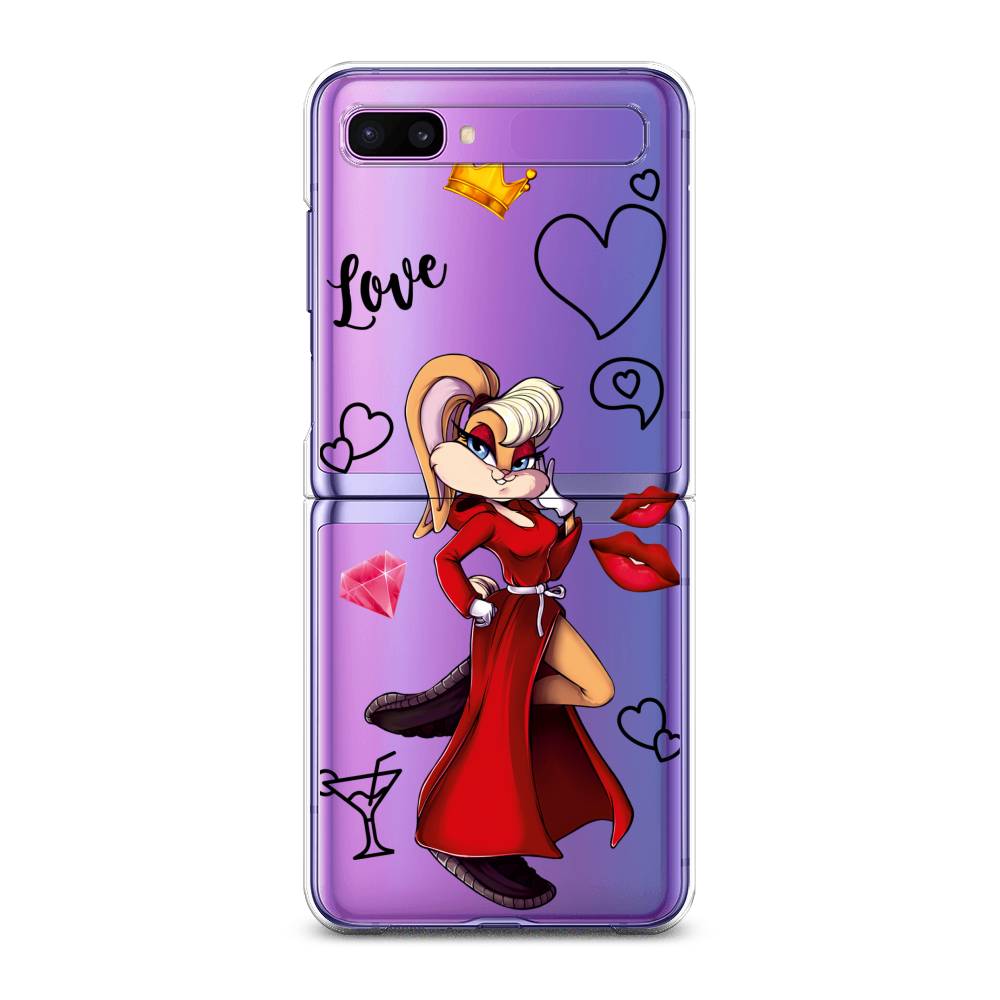 

Чехол на Samsung Galaxy Z Flip 1 "Rich Lola Bunny", Красный;бежевый;оранжевый, 2107150-6