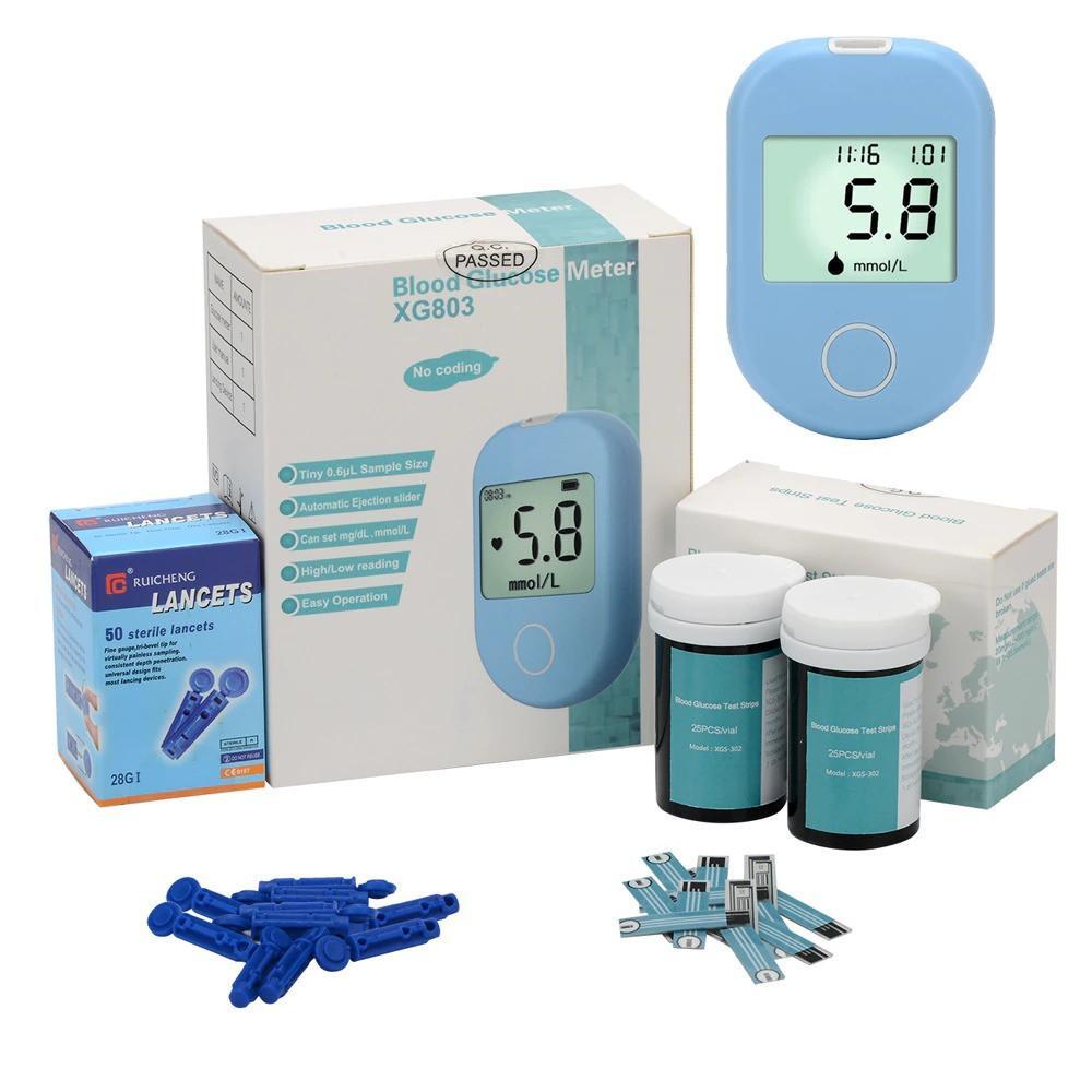 Blood Glucose Meter XG803 (для измерения уровня глюкозы в крови 50 ланцетов 50 тест-полосо