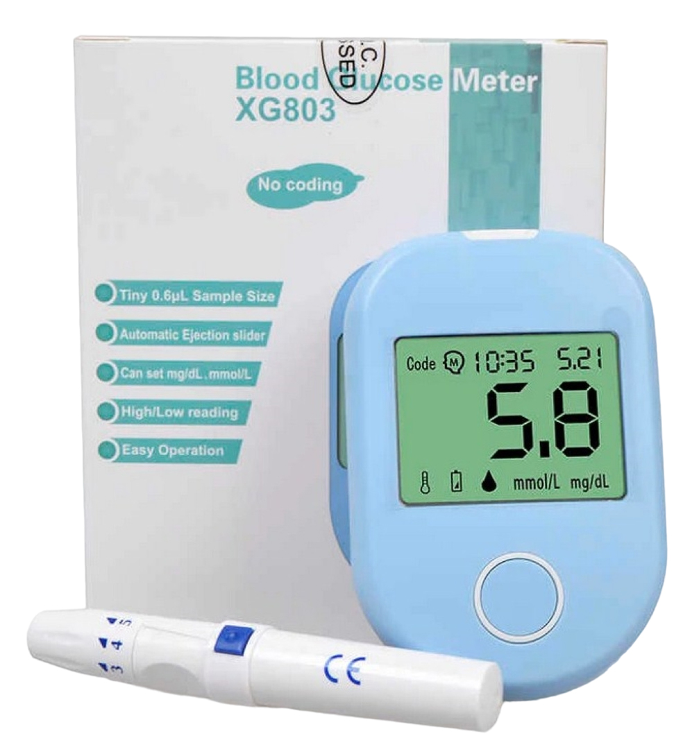 Blood Glucose Meter XG803 (для измерения уровня глюкозы в крови 50 ланцетов 50 тест-полосо
