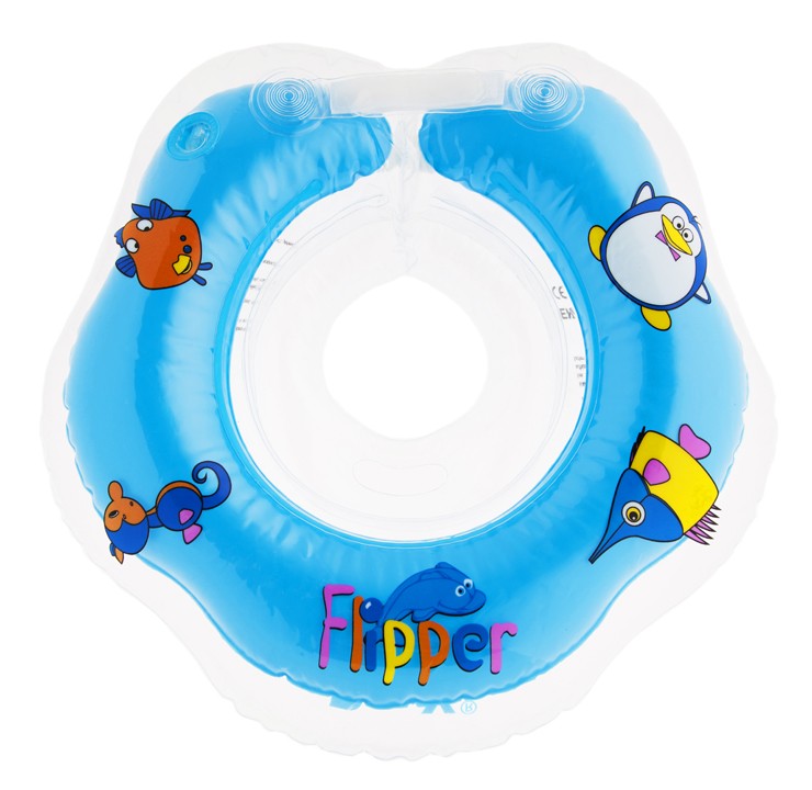 Круг на шею для купания малышей ROXY-KIDS Flipper голубой