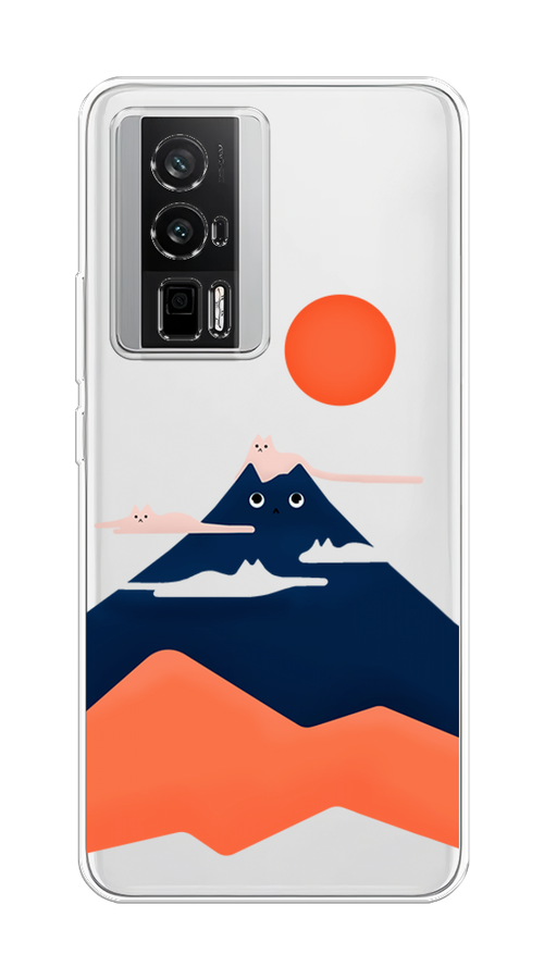 

Чехол на Redmi K60 "Кот-гора", Черный;оранжевый, 317450-4