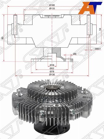

SAT Вискомуфта TOYOTA LAND CRUISER 100 1H# 98-
