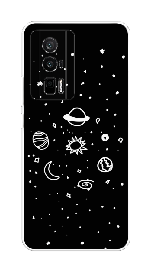 

Чехол на Redmi K60 "Дудл солнечной системы", Бежевый;серый, 317450-2