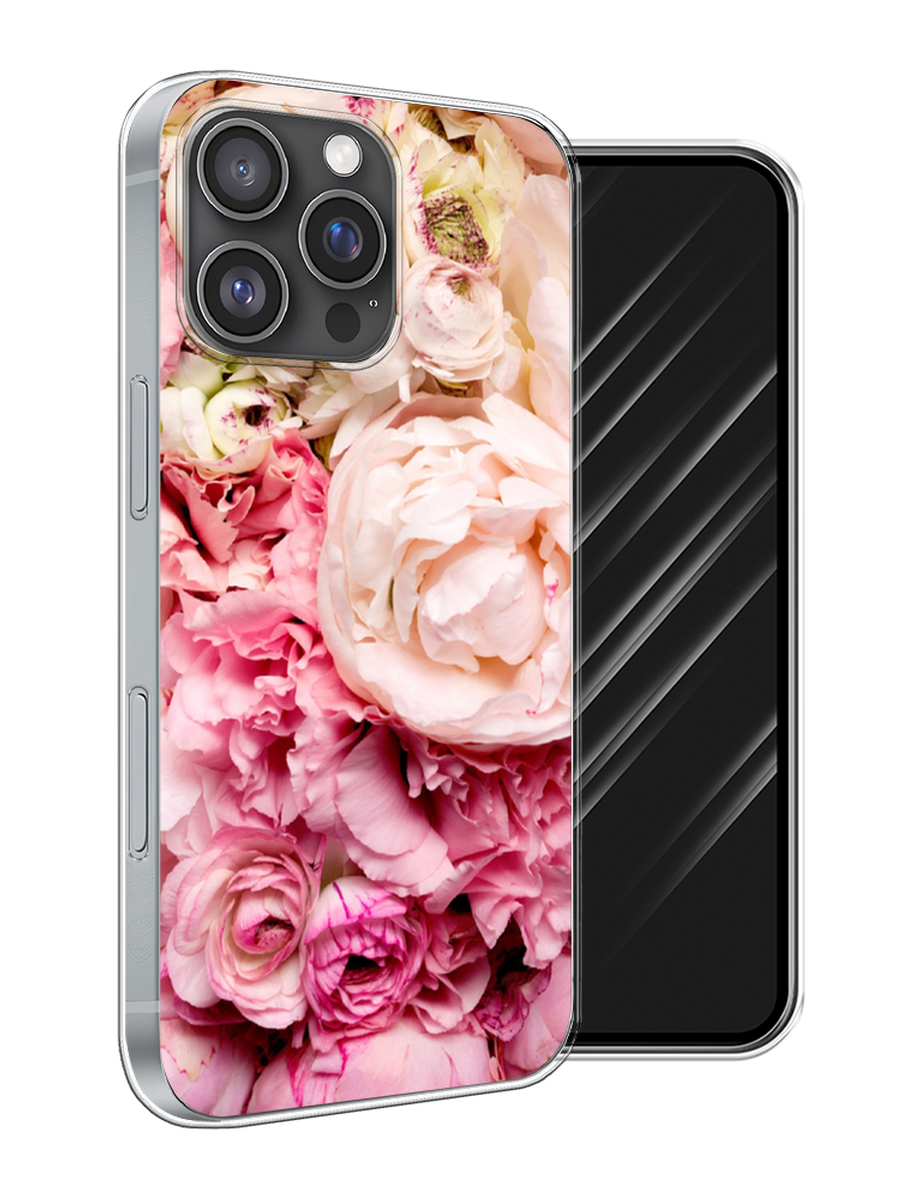 

Чехол Awog на Apple iPhone 16 Pro Max "Пионы яркие", Розовый, 16350-1