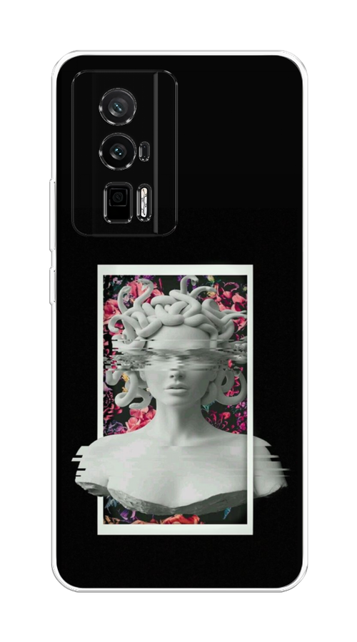 

Чехол на Redmi K60 "Web Punk Медуза Горгона", Черный;серый, 317450-6