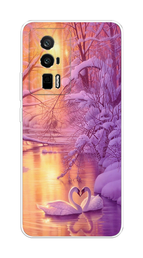 

Чехол на Redmi K60 "Зима 1", Фиолетовый;желтый, 317450-2