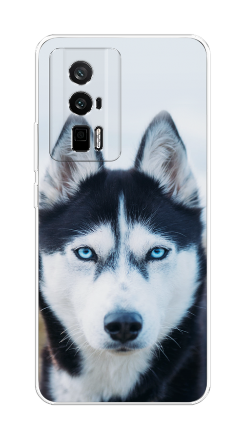 

Чехол на Redmi K60 "Хаски 2", Синий;белый, 317450-1
