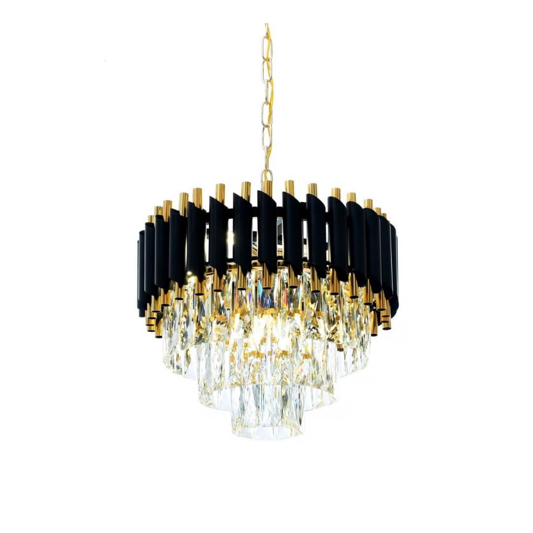 

Подвесная люстра Lumina Deco Funneli LDP 6003-400 BK+F.GD, Funneli