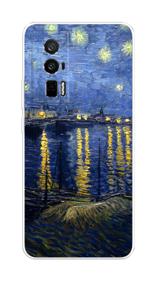 

Чехол на Redmi K60 "Звездная ночь над Роной", Синий;желтый, 317450-4