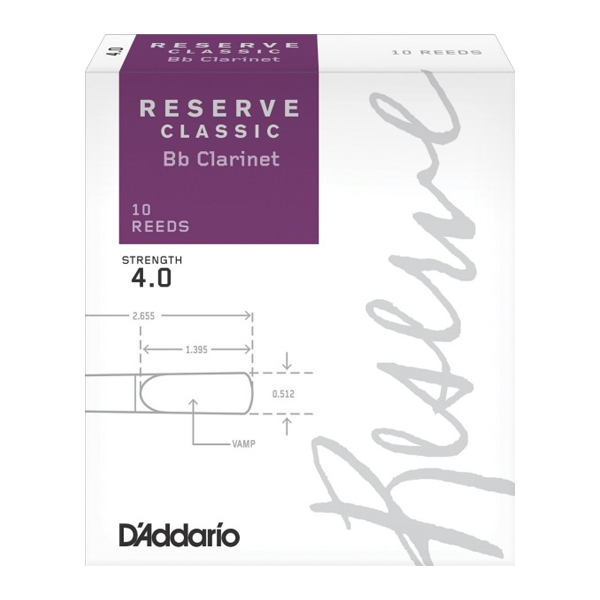 

Трости для кларнета Rico Reserve Classic Old Style 4 Bb RCT0240 2 шт, RCT0240