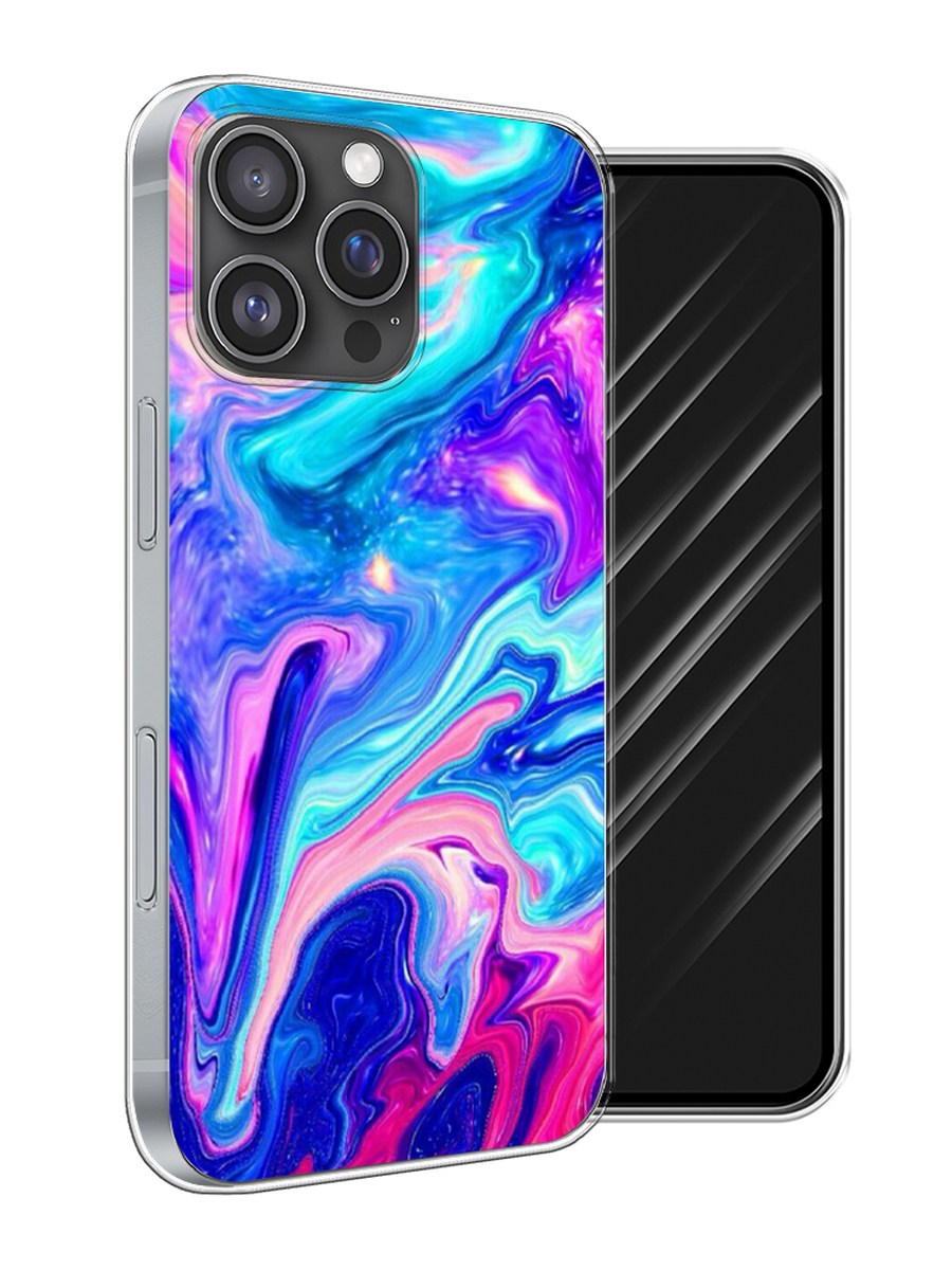 

Чехол Awog на Apple iPhone 16 Pro Max "Потеки краски", Розовый, 16350-1