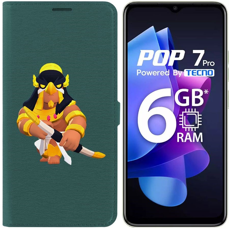 

Чехол-книжка Eco Book для Tecno Pop 7 Pro Brawl Stars-Бо Хорус