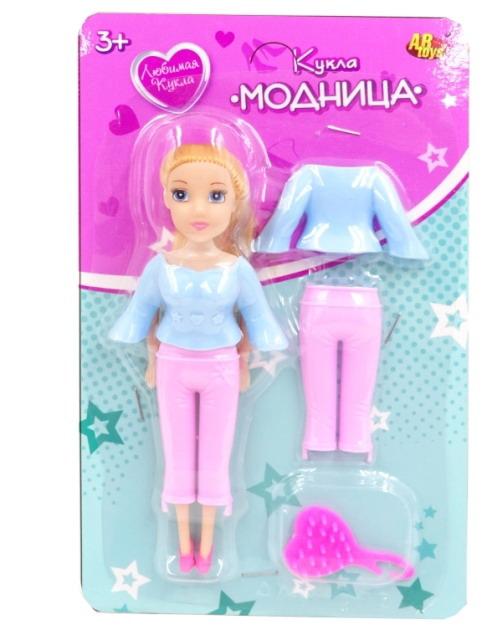 

Кукла ABtoys Любимая кукла Модница с аксессуарами, 2 вида, 15см, PT-01390
