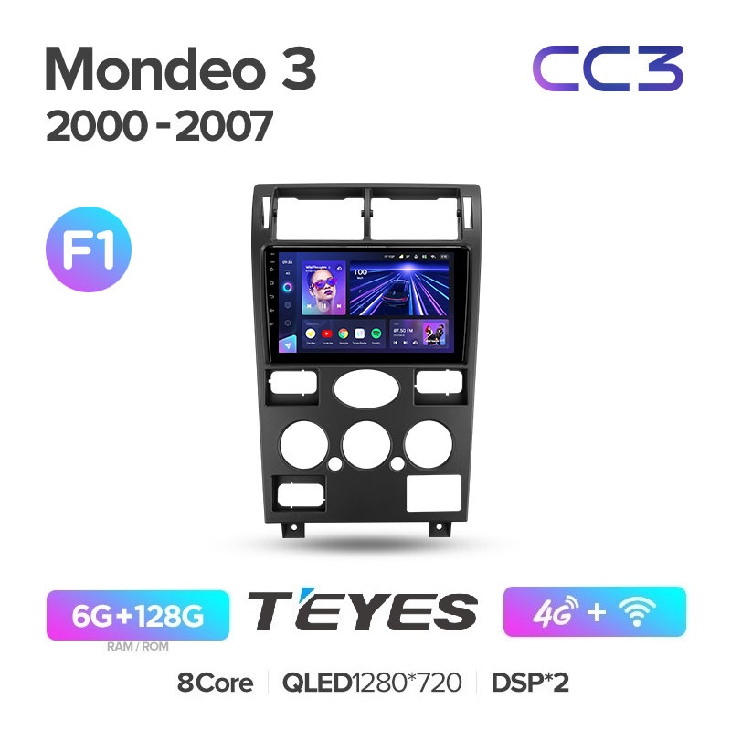 

Магнитола Teyes CC3 6/128 Ford Mondeo 2000 - 2007 кондиционер, CC3