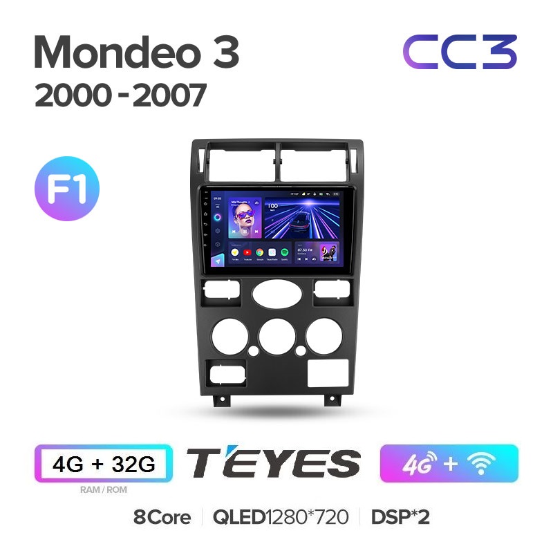

Магнитола Teyes CC3 4/64 Ford Mondeo 2000 - 2007 кондиционер, CC3