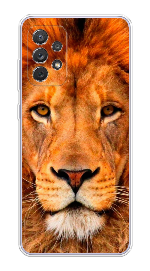 

Чехол на Samsung Galaxy A73 "Благородный лев", Оранжевый, 2104650-1