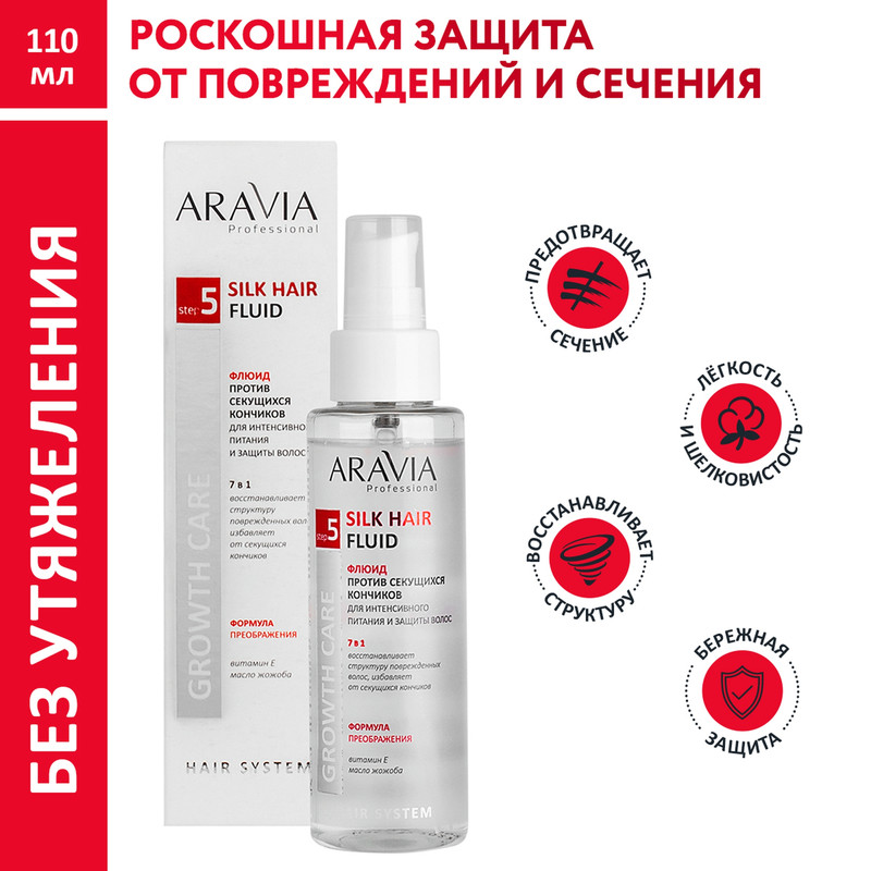 Флюид Aravia Professional против секущихся кончиков Silk, 110 мл