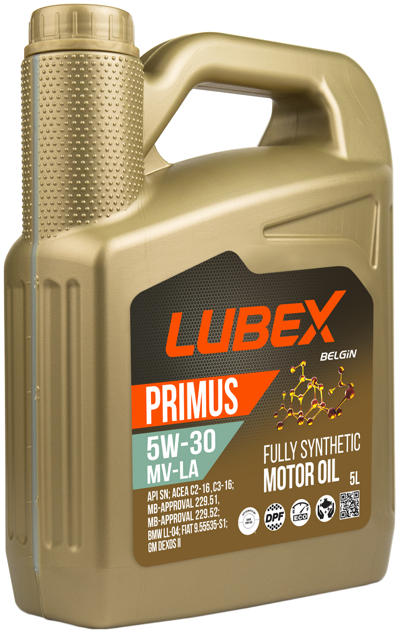 фото Lubex l03413190405 масло моторное синтетическое primus mv-la 5w-30 sn c2/c3 5л 1шт