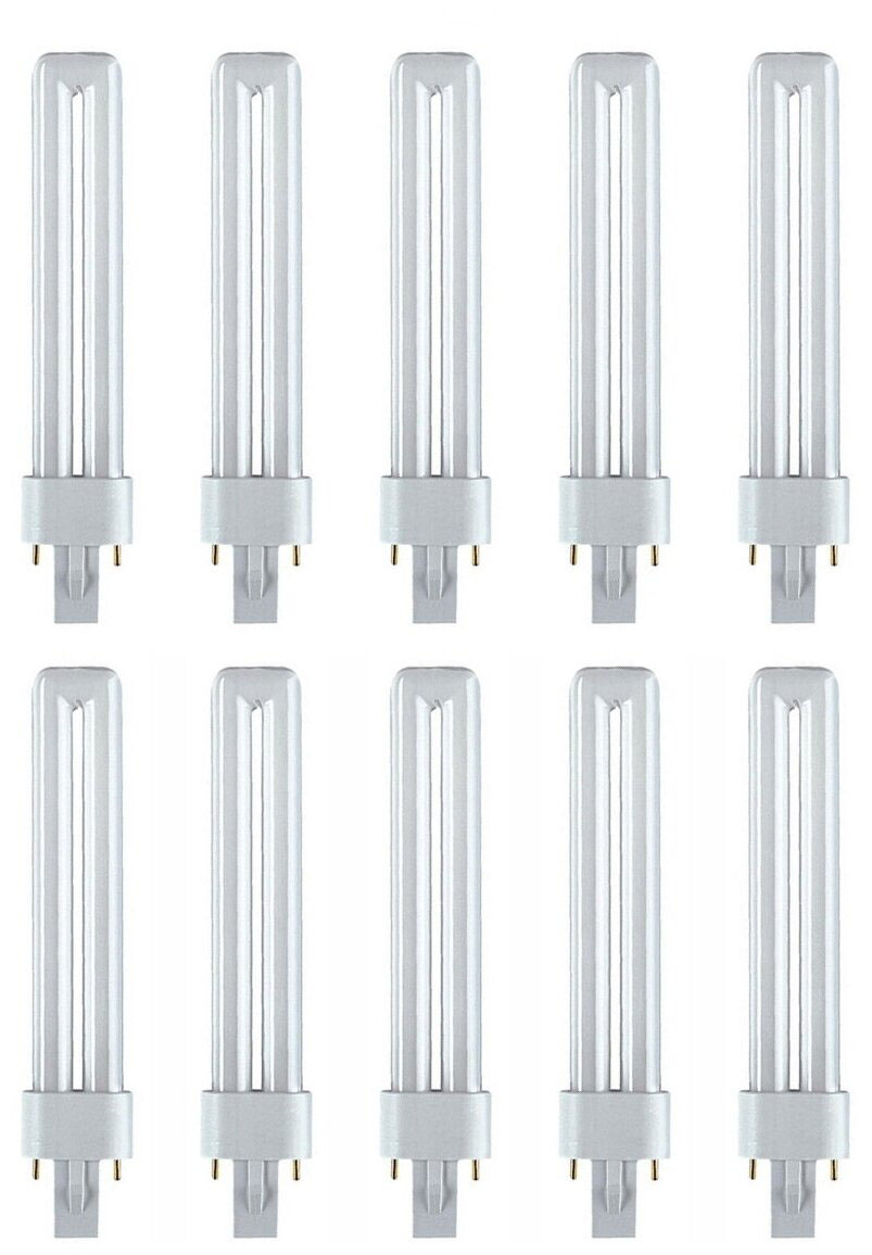 

Лампочка энергосберегающая OSRAM U-образная 1U G23 9Вт 220В 600Лм 3000К Теплый белый 10шт, U-образная 1U G23 9Вт 220В 600Лм 3000К