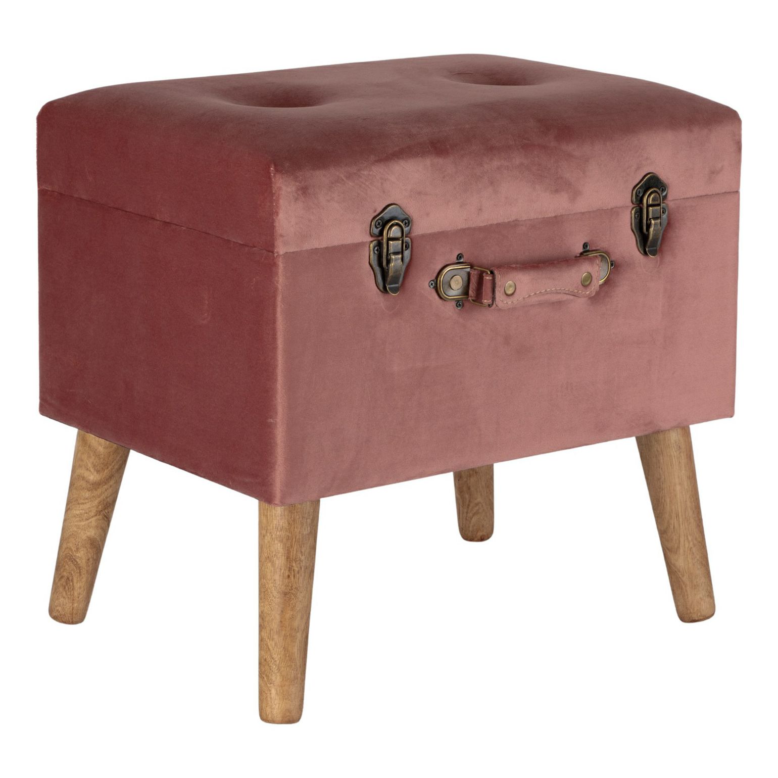 

Пуф Glasar с крышкой розовый 49 x 36 x 46 см