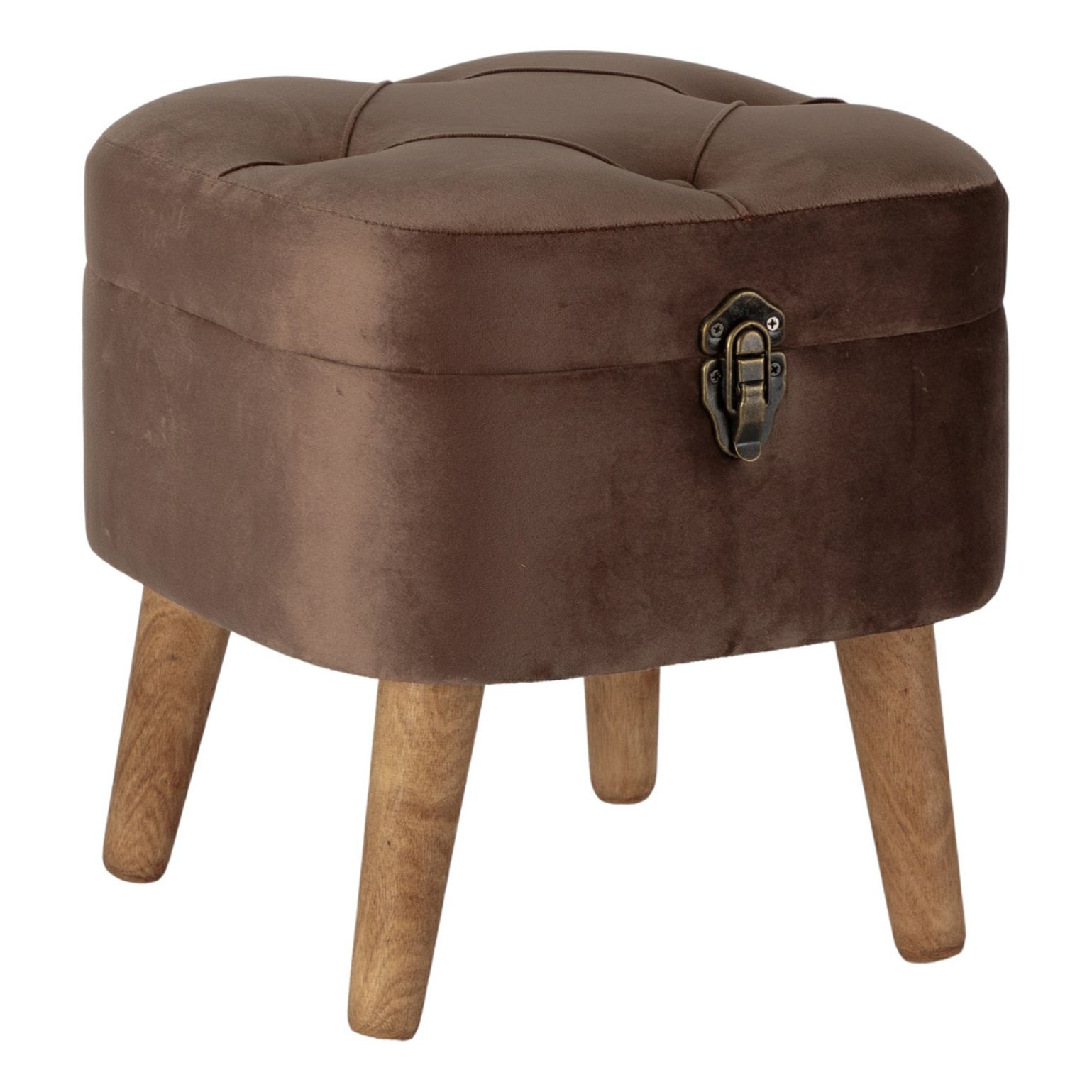 

Пуф Glasar с крышкой коричневый 33 x 30 x 32 см