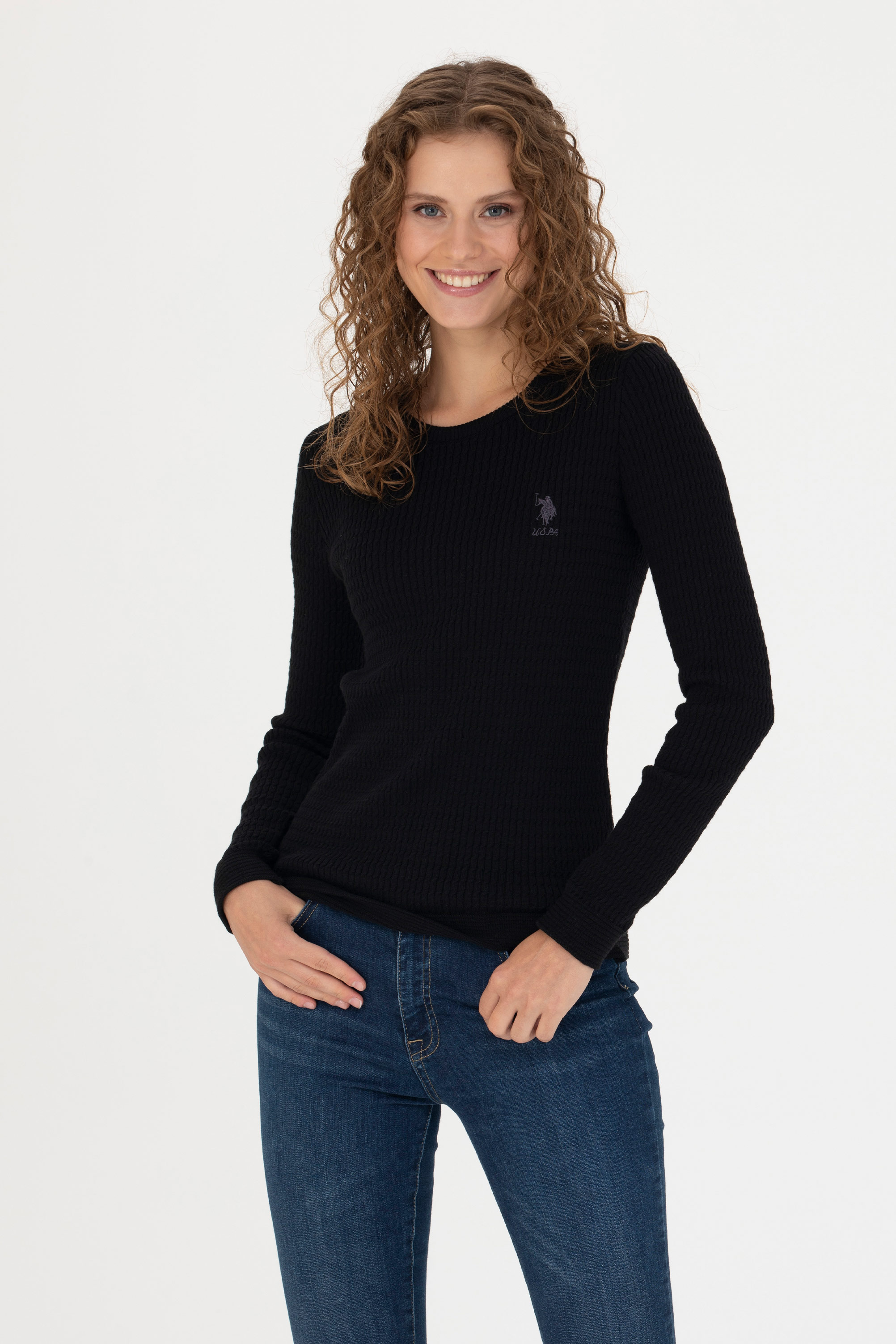 

Джемпер женский U.S. POLO Assn. G082SZ0TK0KARLA-BSK23 черный M, G082SZ0TK0KARLA-BSK23