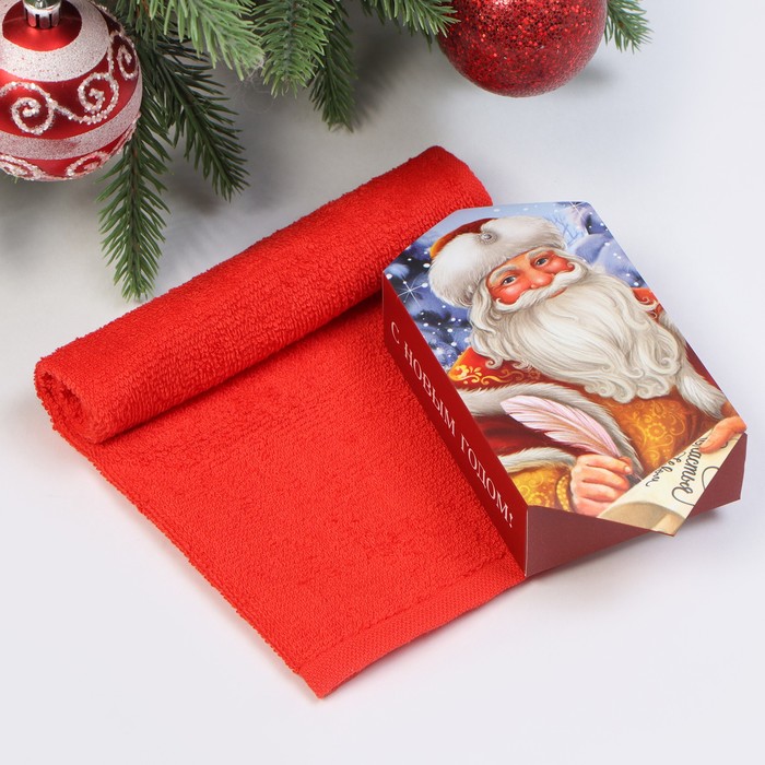 

Полотенце махровое Этель "Дед Мороз" 30х30 см, 100% хл, 340 г/м2