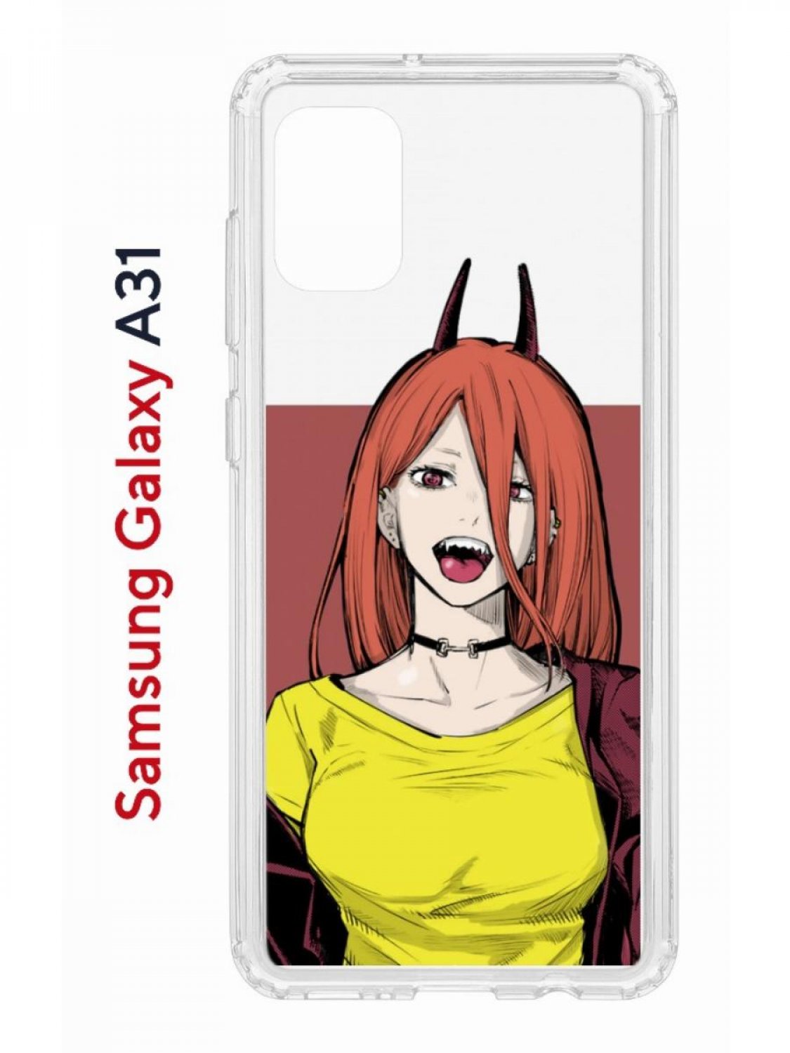 Чехол на Samsung A31 Kruche Print POWER_cmpk, противоударный бампер, с защитой камеры
