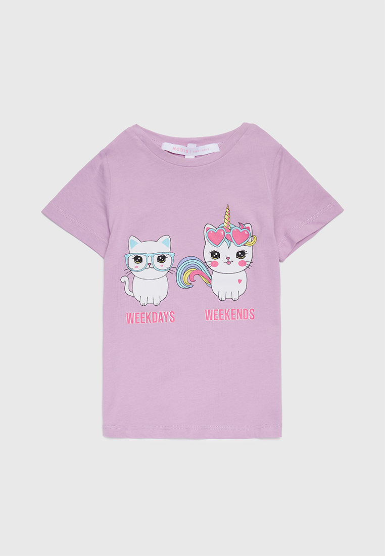 

Футболка детская Modis M211K00566A119 фиолетовый р.104, M211K00566A119